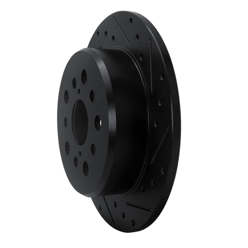 Lexus GS400 Brake Rotor (1) - Rear Right - R1 Concepts - Drilled & Slotted - Black - `98-`10